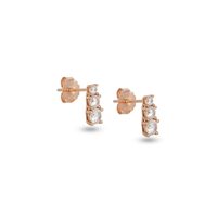Orecchini Dilvdò Donna Drop Stud in Argento Zircone ORTRRB